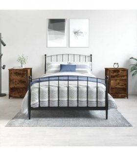 vidaXL Bedside Cabinets 2 pcs Smoked Oak 40x36x60 cm Engineered Wood