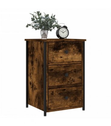 vidaXL Bedside Cabinets 2 pcs Smoked Oak 40x36x60 cm Engineered Wood