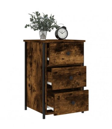 vidaXL Bedside Cabinets 2 pcs Smoked Oak 40x36x60 cm Engineered Wood