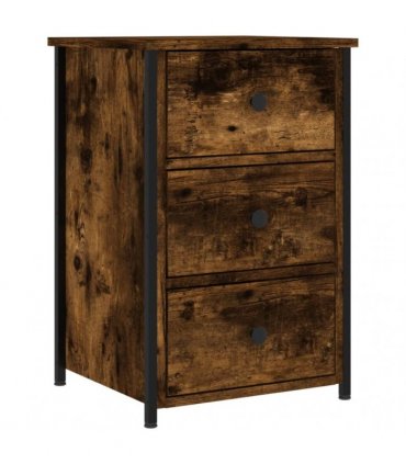 vidaXL Bedside Cabinets 2 pcs Smoked Oak 40x36x60 cm Engineered Wood
