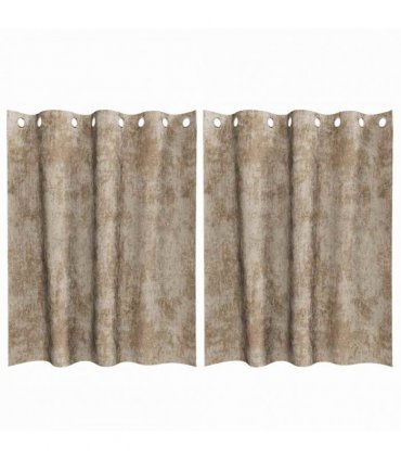 vidaXL Velvet Curtains 2 pcs Champagne 140 x 140 cm Velvet