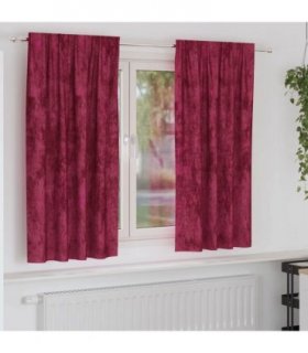 vidaXL Velvet Curtains 2 pcs Wine red 175 x 140 cm Velvet — Size: 140 x 175 cm — V0672129498