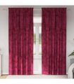 vidaXL Velvet Curtains 2 pcs Wine red 225 x 140 cm Velvet — Size: 140 x 225 cm — V0672129499