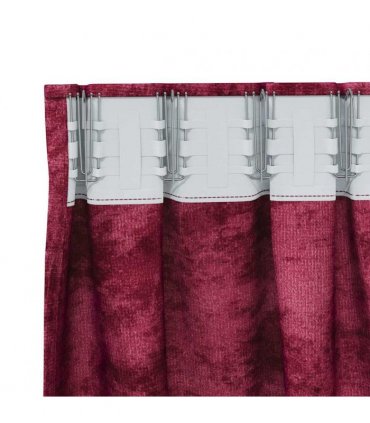 vidaXL Velvet Curtains 2 pcs Wine red 225 x 140 cm Velvet — Size: 140 x 225 cm — V0672129499