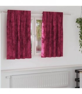 vidaXL Velvet Curtains 2 pcs Wine red 140 x 140 cm Velvet — V0672129500