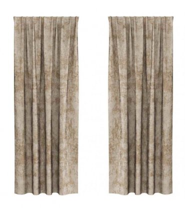 vidaXL Velvet Curtains 2 pcs Champagne 260 x 140 cm Velvet — Size: 140 x 260 cm — V0672129502