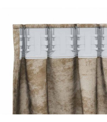 vidaXL Velvet Curtains 2 pcs Champagne 260 x 140 cm Velvet — Size: 140 x 260 cm — V0672129502