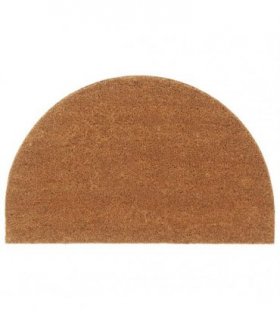 vidaXL Door Mat Natural Half Round 50x80 cm Tufted Coir — Size: 50 x 80 cm — V0672129503