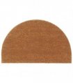 vidaXL Door Mat Natural Half Round 50x80 cm Tufted Coir — Size: 50 x 80 cm — V0672129503