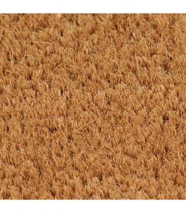 vidaXL Door Mat Natural Half Round 50x80 cm Tufted Coir — Size: 50 x 80 cm — V0672129503