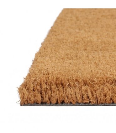 vidaXL Door Mat Natural Half Round 50x80 cm Tufted Coir — Size: 50 x 80 cm — V0672129503