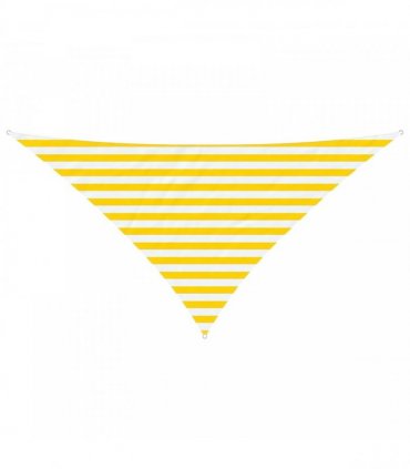 vidaXL Sun Shade Sail Yellow and White 2.5 x 2.5 x 3.5 m