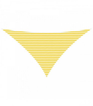 vidaXL Sun Shade Sail Yellow and White 7 x 5 x 5 m