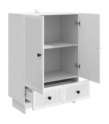 vidaXL Sideboard High Gloss White 66 x 34.5 x 95 cm Engineered Wood — V0672129960