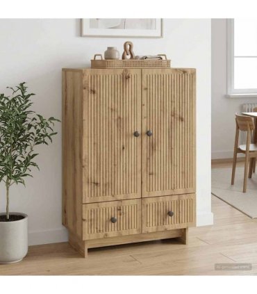 vidaXL Sideboard Artisan Oak 66 x 34.5 x 95 cm Engineered Wood — V0672129961