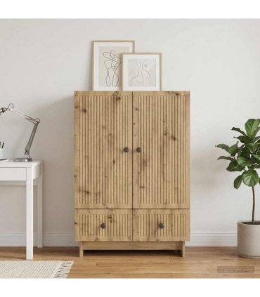 vidaXL Sideboard Artisan Oak 66 x 34.5 x 95 cm Engineered Wood — V0672129961