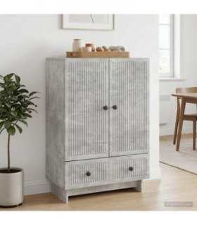 vidaXL Sideboard Concrete Grey 66 x 34.5 x 95 cm Engineered Wood — V0672129962