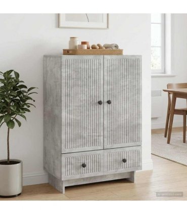 vidaXL Sideboard Concrete Grey 66 x 34.5 x 95 cm Engineered Wood — V0672129962
