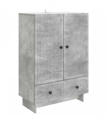 vidaXL Sideboard Concrete Grey 66 x 34.5 x 95 cm Engineered Wood — V0672129962