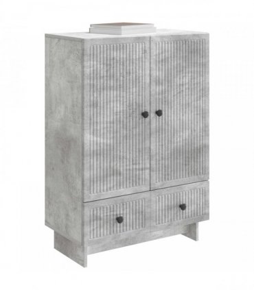 vidaXL Sideboard Concrete Grey 66 x 34.5 x 95 cm Engineered Wood — V0672129962