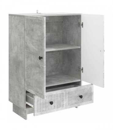 vidaXL Sideboard Concrete Grey 66 x 34.5 x 95 cm Engineered Wood — V0672129962