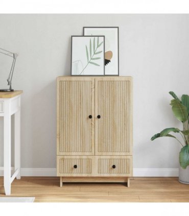 vidaXL Sideboard Sonoma Oak 66 x 34.5 x 95 cm Engineered Wood — V0672129965