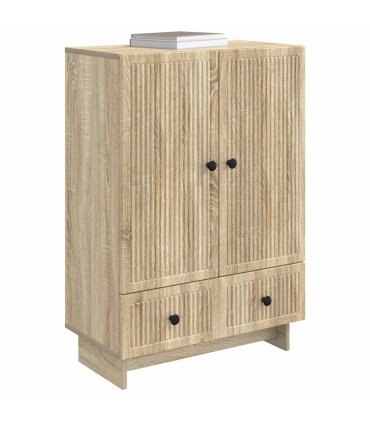 vidaXL Sideboard Sonoma Oak 66 x 34.5 x 95 cm Engineered Wood — V0672129965