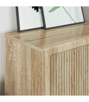 vidaXL Sideboard Sonoma Oak 66 x 34.5 x 95 cm Engineered Wood — V0672129965