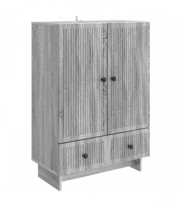 vidaXL Sideboard Grey Sonoma 66 x 34.5 x 95 cm Engineered Wood — V0672129966