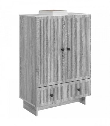 vidaXL Sideboard Grey Sonoma 66 x 34.5 x 95 cm Engineered Wood — V0672129966