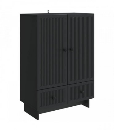 vidaXL Sideboard Black 66 x 34.5 x 95 cm Engineered Wood