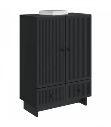 vidaXL Sideboard Black 66 x 34.5 x 95 cm Engineered Wood