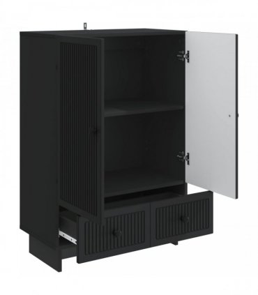 vidaXL Sideboard Black 66 x 34.5 x 95 cm Engineered Wood