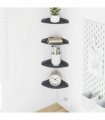 vidaXL Floating Shelf with Shelf 4 pcs Anthracite 15 x 15 x 2 cm — Size: 15 cm