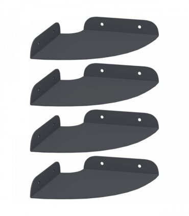vidaXL Floating Shelf with Shelf 4 pcs Anthracite 15 x 15 x 2 cm — Size: 15 cm