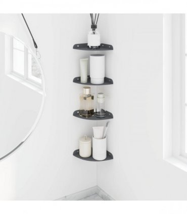 vidaXL Floating Shelf with Shelf 4 pcs Anthracite 15 x 15 x 2 cm — Size: 15 cm