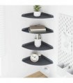 vidaXL Floating Shelf with Shelf 4 pcs Anthracite 24 x 24 x 2.3 cm — Size: 24 cm