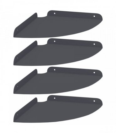 vidaXL Floating Shelf with Shelf 4 pcs Anthracite 24 x 24 x 2.3 cm — Size: 24 cm