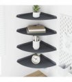 vidaXL Floating Shelf with Shelf 4 pcs Anthracite 30 x 30 x 2 cm — Size: 30 cm