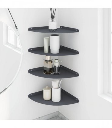 vidaXL Floating Shelf with Shelf 4 pcs Anthracite 30 x 30 x 2 cm — Size: 30 cm