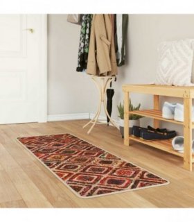 vidaXL Rug Runner MARSA Multicolour 50 x 200 cm Polyester and PVC