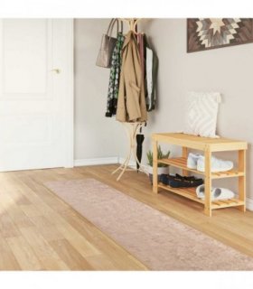 vidaXL Rug Runner MARSA Sand 50 x 450 cm Polyester and PVC