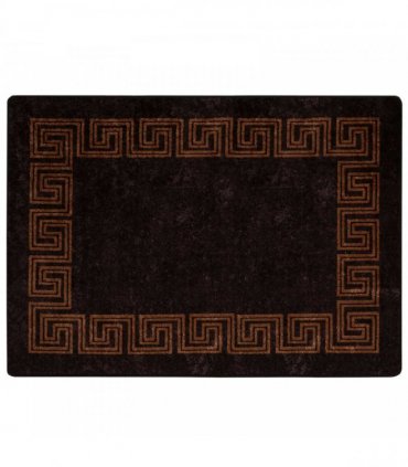 vidaXL Rug Runner MARSA Black 100 x 150 cm Polyester and PVC