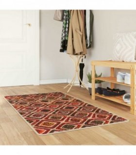 vidaXL Rug Runner MARSA Multicolour 100 x 150 cm Polyester and PVC