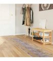 vidaXL Rug Runner MARSA Grey 50 x 400 cm Polyester and PVC — Colour: Grey and gold