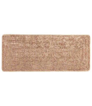 vidaXL Rug Runner MARSA Yellow 50 x 100 cm Polyester and PVC — Colour: Brown