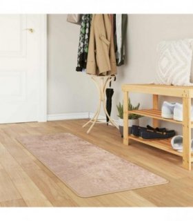 vidaXL Rug Runner MARSA Sand 50 x 200 cm Polyester and PVC