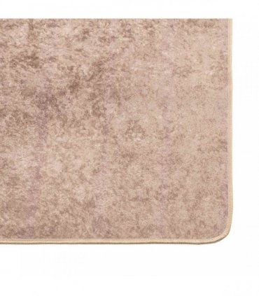 vidaXL Rug Runner MARSA Sand 50 x 200 cm Polyester and PVC
