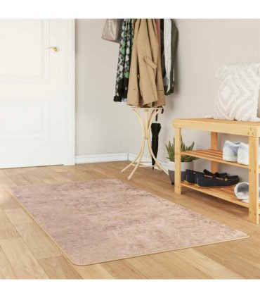 vidaXL Rug Runner MARSA Sand 100 x 150 cm Polyester and PVC