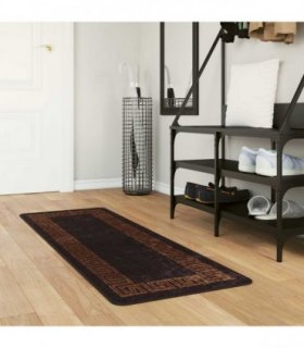 vidaXL Rug Runner MARSA Black 50 x 200 cm Polyester and PVC